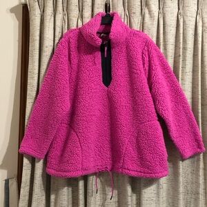 Livi Active Hot Pink Sherpa Quarter Zip Pullover